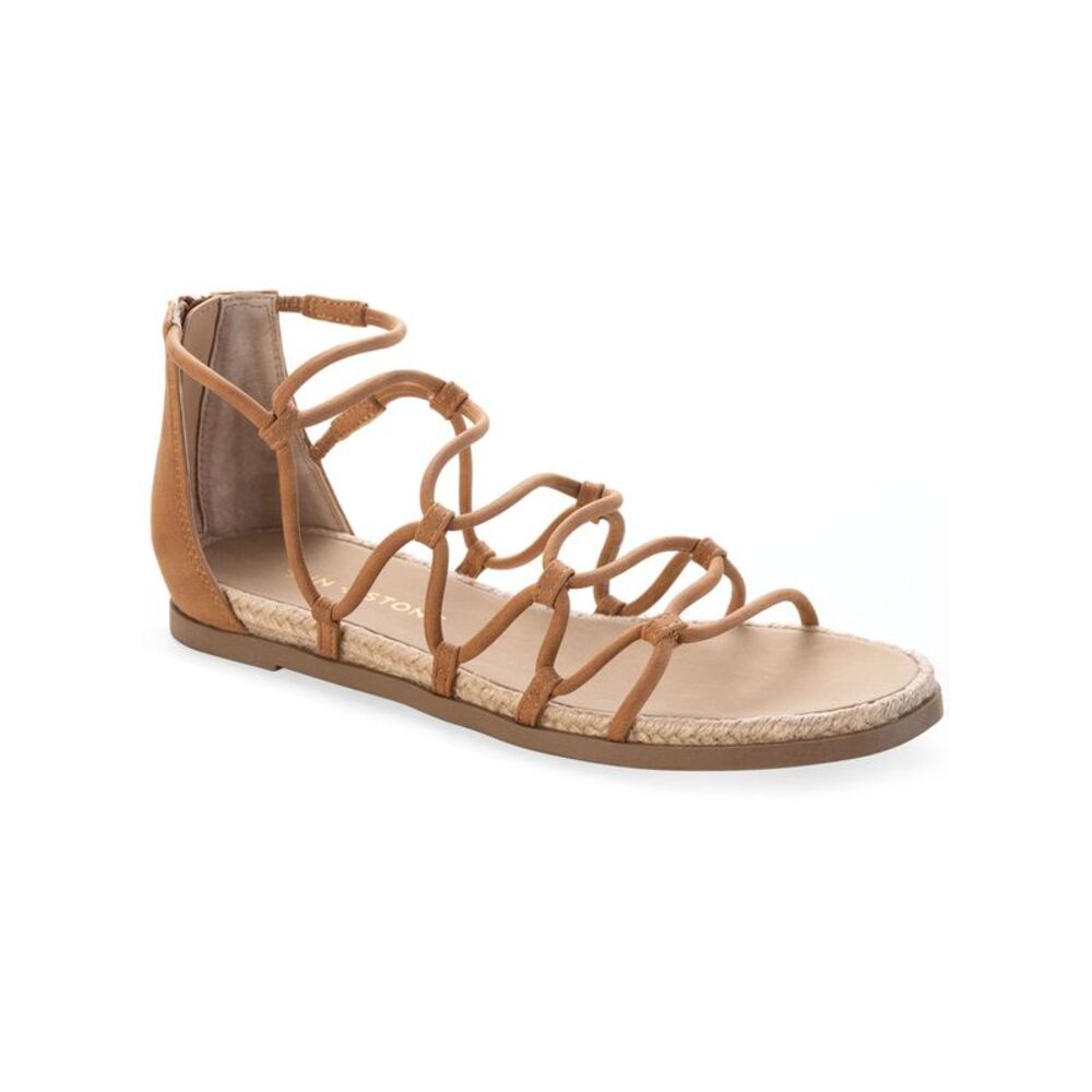 SUN STONE Womens Beige Snakeskin 0.5" Platform Espadrille Oliviah Sandles 7